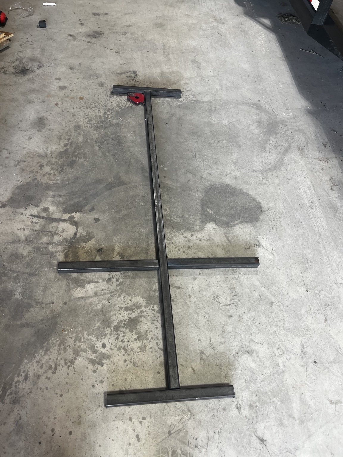 Initial frame layout from Jaxson Richter cross-kart build