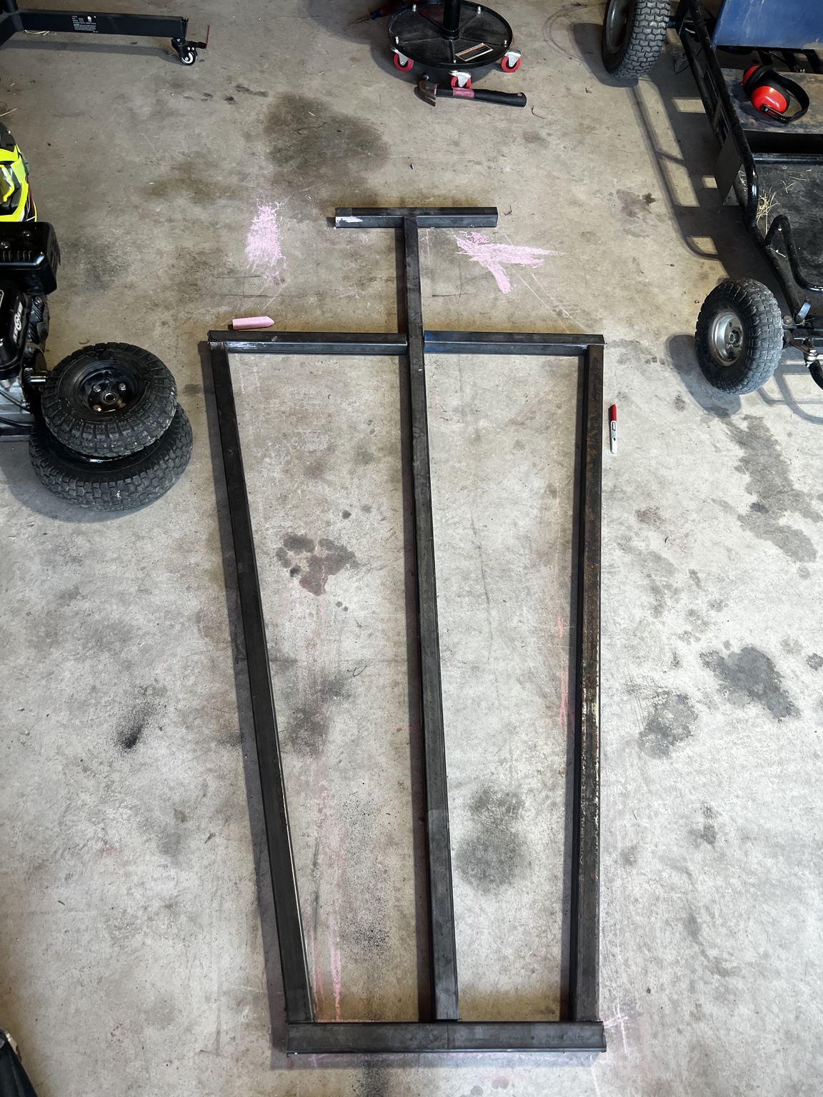 Chassis rail layout from Jaxson Richter cross-kart build