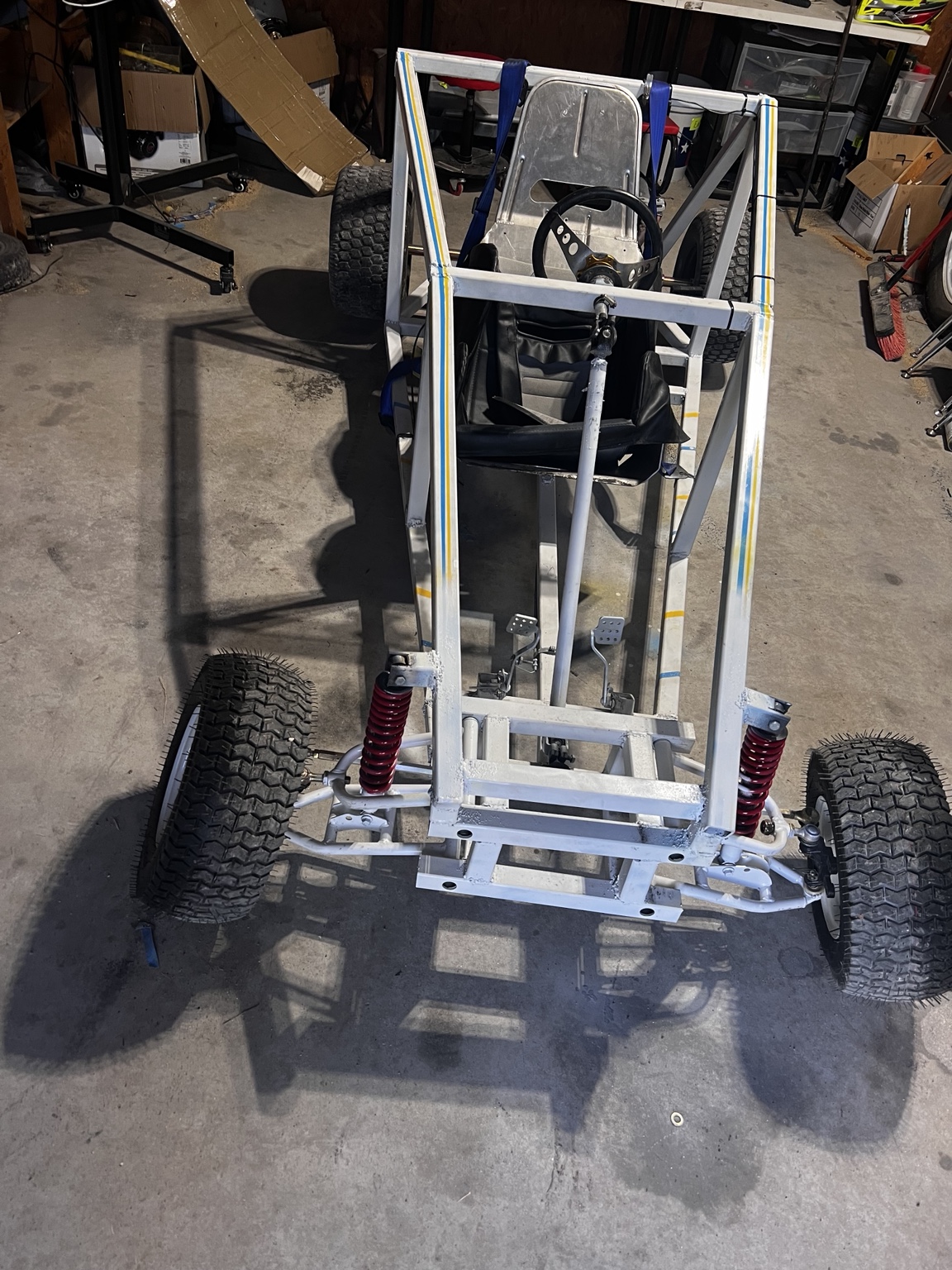 Completed chassis from Jaxson Richter cross-kart build